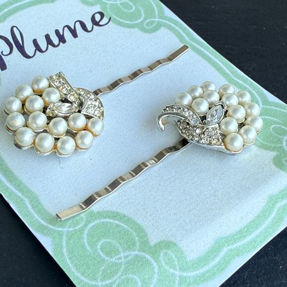 Bridal Hair Pins Pearl Rhinestone Vintage Jewelry Wedding Hair Accessories main image 8
